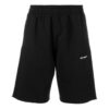 Off-White Men’ s SS22 Alphabet Logo Printing Straight Shorts Loose Fit Black