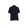 Off-White Men’ s SS22 Alphabet Printing Plaid Arrow Short Sleeve Shirt Blue
