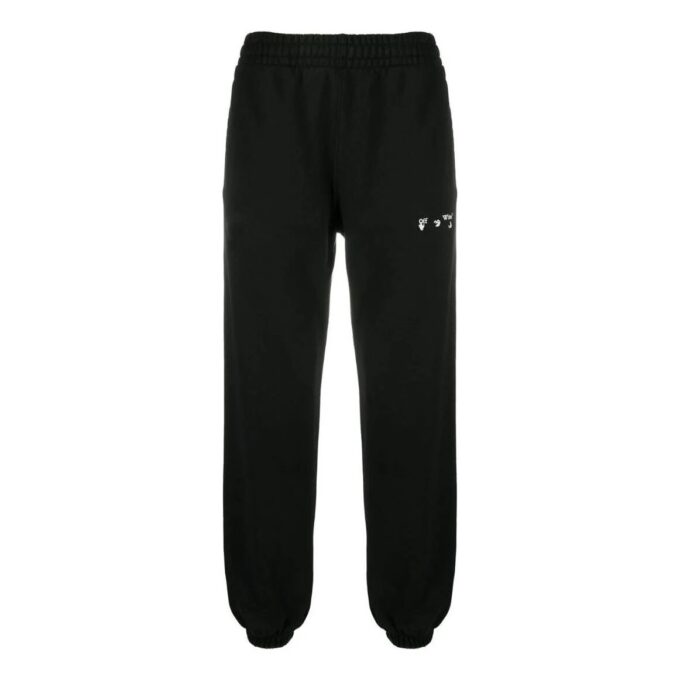 Off-White Men’ s SS22 Diagonal Stripes Bundle Feet Casual Sports Pants/Trousers/Joggers Version Black