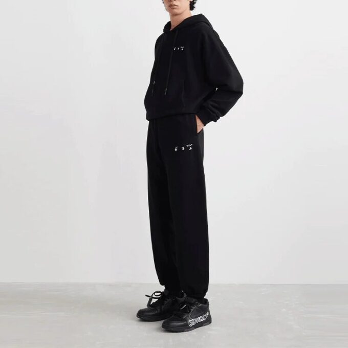 Off-White Men’ s SS22 Logo Bundle Feet Sports Pants/Trousers/Joggers Black