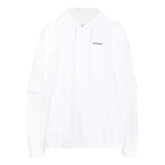 Off-White Men’ s SS22 Logo Printing Arrow Pattern Hooded Long Sleeves Version White Off-White Men’ s SS22 Logo Printing Arrow Pattern Hooded Long Sleeves Version White