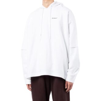 Off-White Men’ s SS22 Logo Printing Arrow Pattern Hooded Long Sleeves Version White Off-White Men’ s SS22 Logo Printing Arrow Pattern Hooded Long Sleeves Version White