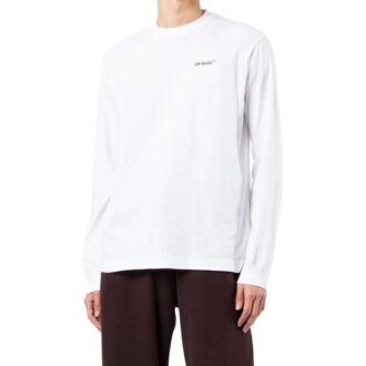 Off-White Men’ s SS22 Logo Printing Long Sleeves White T-Shirt Off-White Men’ s SS22 Logo Printing Long Sleeves White T-Shirt