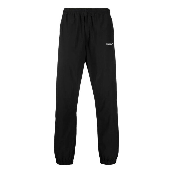 Off-White Men’ s SS22 Logo Printing Straight Sports Pants/Trousers/Joggers Black