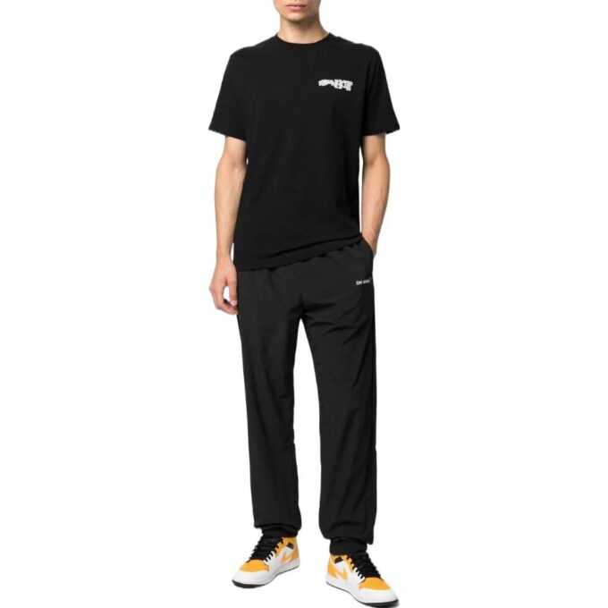 Off-White Men’ s SS22 Logo Printing Straight Sports Pants/Trousers/Joggers Black