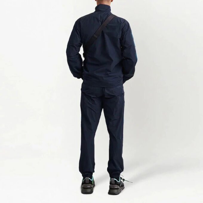 Off-White Men’ s SS22 Logo Stripe Printing Casual Sports Pants/Trousers/Joggers Navy Blue
