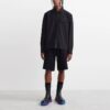 Off-White Men’ s SS22 Logo Twill Printing Solid Color Long Sleeves Version Black Shirt