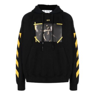 Off-White Men’ s SS22 Pattern Printing Hooded Long Sleeves Version Black Off-White Men’ s SS22 Pattern Printing Hooded Long Sleeves Version Black