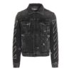 Off-White Men’ s SS22 Printing Denim Jacket Black