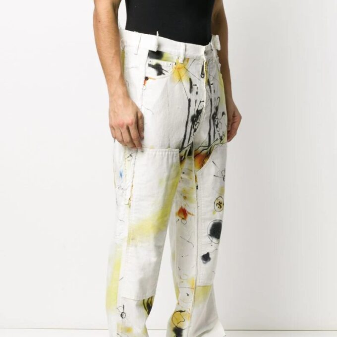 Off-White Men’ s SS22 Printing Straight Casual Pants/Trousers Loose Fit