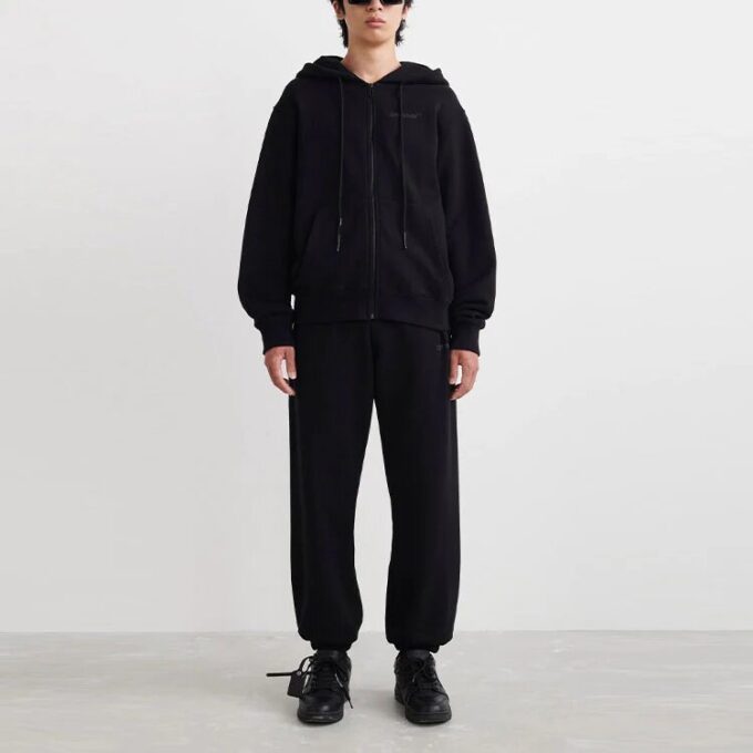 Off-White Men’ s SS22 Printing Zipper Jacket Black