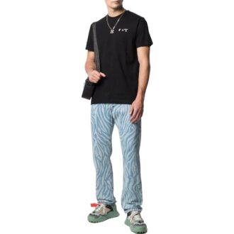 Off-White Men’ s SS22 Solid Color Alphabet Logo Printing Round Neck Short Sleeve Version Black T-Shirt Off-White Men’ s SS22 Solid Color Alphabet Logo Printing Round Neck Short Sleeve Version Black T-Shirt