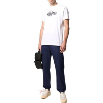 Off-White Men’ s SS22 Solid Color Alphabet Printing Round Neck Short Sleeve Version White T-Shirt Off-White Men’ s SS22 Solid Color Alphabet Printing Round Neck Short Sleeve Version White T-Shirt