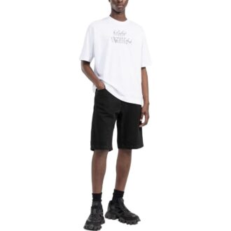 Off-White Men’ s SS22 Solid Color Arrow Pattern Short Sleeve White T-Shirt Off-White Men’ s SS22 Solid Color Arrow Pattern Short Sleeve White T-Shirt