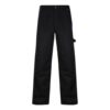 Off-White Men’ s SS22 Solid Color Cargo Straight-Leg Casual Pants/Trousers Black