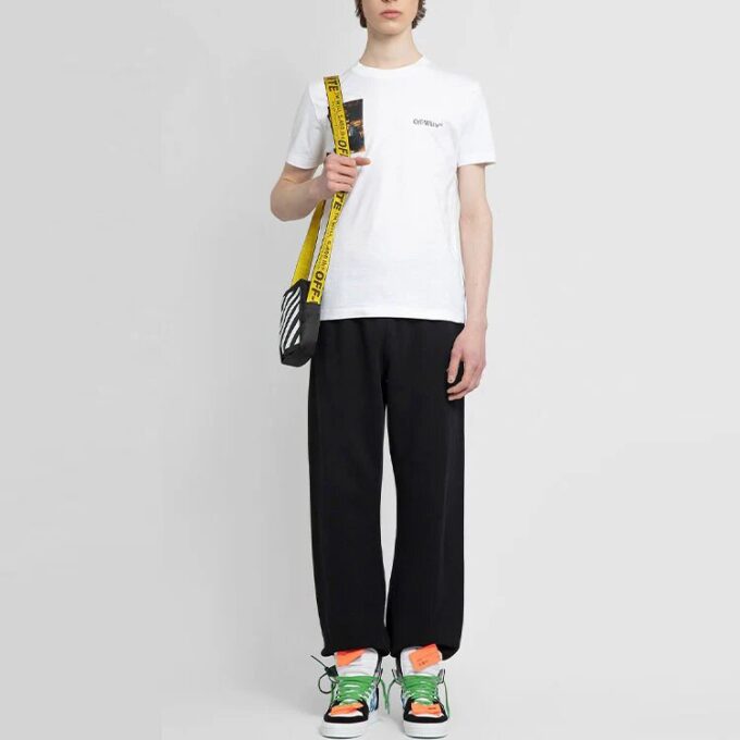 Off-White Men’ s SS22 Solid Color Casual Pants/Trousers Black