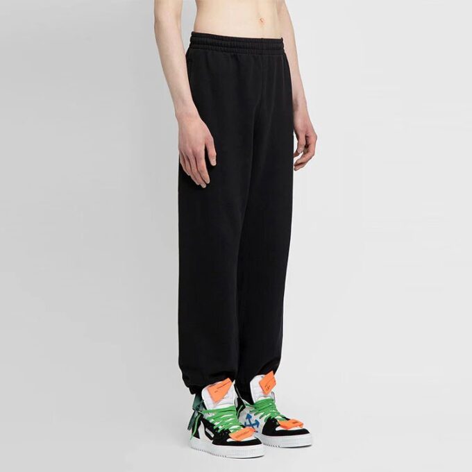 Off-White Men’ s SS22 Solid Color Casual Pants/Trousers Black