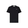 Off-White Men’ s SS22 Solid Color Cotton Printing Short Sleeve Black T-Shirt