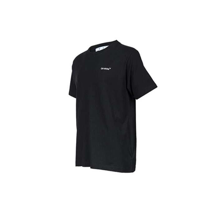 Off-White Men’ s SS22 Solid Color Cotton Printing Short Sleeve Black T-Shirt