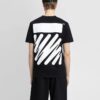 Off-White Men’ s SS22 Solid Color Cotton Printing Short Sleeve Black T-Shirt