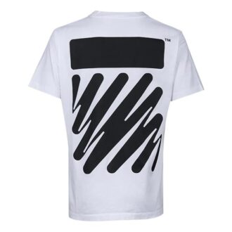 Off-White Men’ s SS22 Solid Color Cotton Zebra Printing Short Sleeve White T-Shirt Off-White Men’ s SS22 Solid Color Cotton Zebra Printing Short Sleeve White T-Shirt