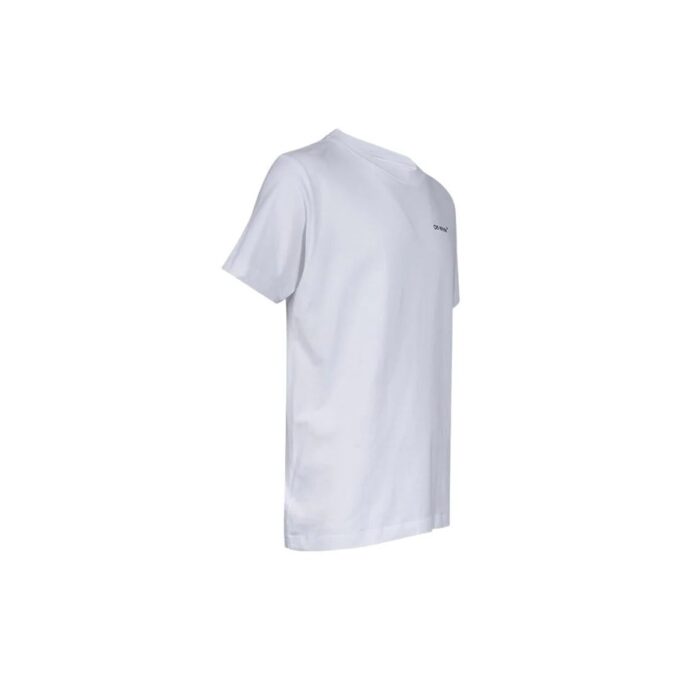 Off-White Men’ s SS22 Solid Color Cotton Zebra Printing Short Sleeve White T-Shirt