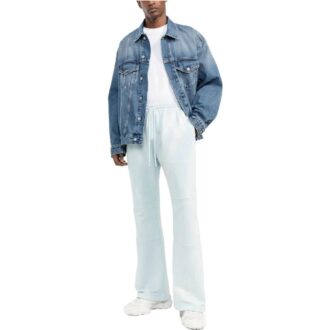 Off-White Men’ s SS22 Solid Color Drawstring Lacing Sports Pants/Trousers/Joggers Light Blue Off-White Men’ s SS22 Solid Color Drawstring Lacing Sports Pants/Trousers/Joggers Light Blue