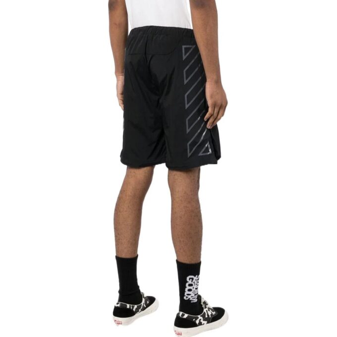 Off-White Men’ s SS22 Solid Color Drawstring Straight Shorts Black
