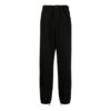 Off-White Men’ s SS22 Solid Color Elastic Waistband Straight Casual Pants/Trousers Version Black
