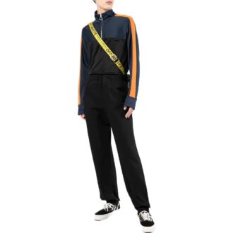 Off-White Men’ s SS22 Solid Color Elastic Waistband Straight Casual Pants/Trousers Version Black Off-White Men’ s SS22 Solid Color Elastic Waistband Straight Casual Pants/Trousers Version Black