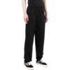 Off-White Men’ s SS22 Solid Color Elastic Waistband Straight Casual Pants/Trousers Version Black
