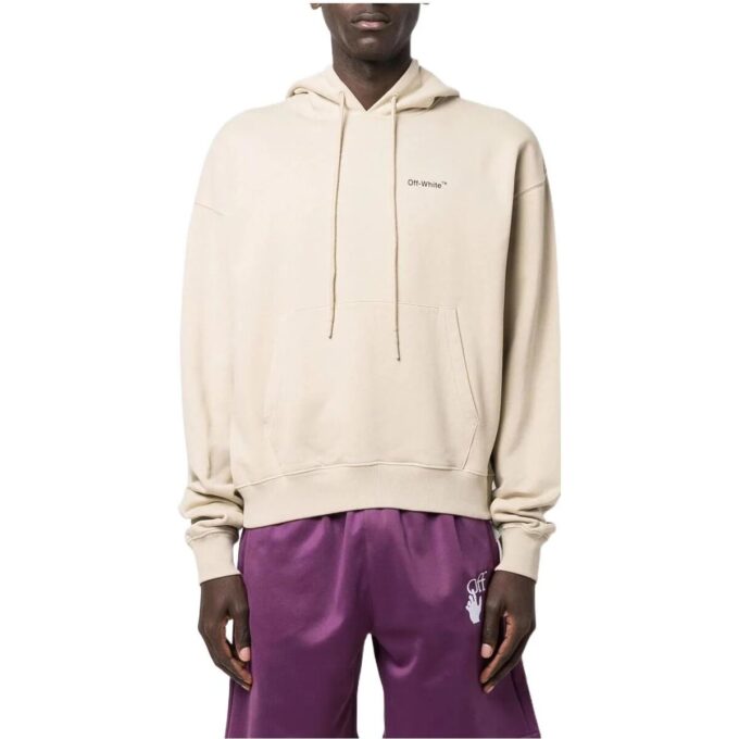 Off-White Men’ s SS22 Solid Color Geometry Arrow Logo Printing Beige
