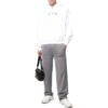 Off-White Men’ s SS22 Solid Color Lacing Sports Pants/Trousers/Joggers Loose Fit Gray