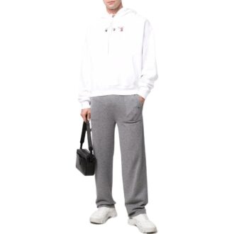 Off-White Men’ s SS22 Solid Color Lacing Sports Pants/Trousers/Joggers Loose Fit Gray Off-White Men’ s SS22 Solid Color Lacing Sports Pants/Trousers/Joggers Loose Fit Gray