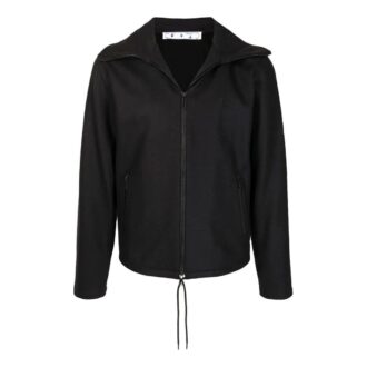 Off-White Men’ s SS22 Solid Color Logo Embroidered Lapel Version Black Jacket Off-White Men’ s SS22 Solid Color Logo Embroidered Lapel Version Black Jacket