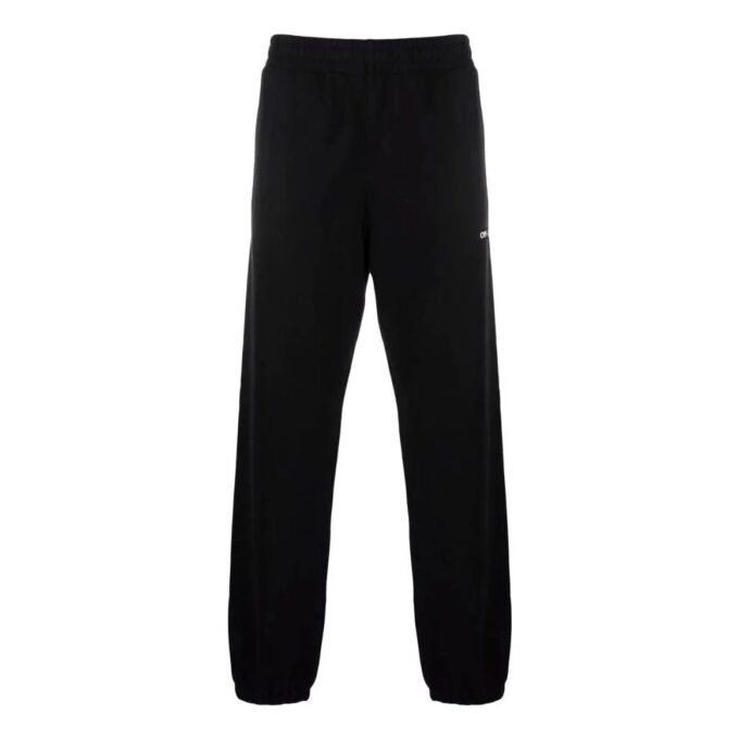 Off-White Men’ s SS22 Solid Color Logo Printing Casual Sports Pants/Trousers/Joggers Version Black