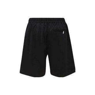Off-White Men’ s SS22 Solid Color Logo Printing Elastic Waistband Straight Shorts Ordinary Version Black Off-White Men’ s SS22 Solid Color Logo Printing Elastic Waistband Straight Shorts Ordinary Version Black