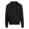 Off-White Men’ s SS22 Solid Color Logo Printing Hooded Long Sleeves Black