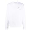 Off-White Men’ s SS22 Solid Color Logo Printing Round Neck Long Sleeves Version White