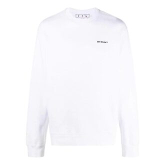Off-White Men’ s SS22 Solid Color Logo Printing Round Neck Long Sleeves Version White Off-White Men’ s SS22 Solid Color Logo Printing Round Neck Long Sleeves Version White