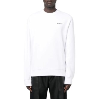 Off-White Men’ s SS22 Solid Color Logo Printing Round Neck Long Sleeves Version White Off-White Men’ s SS22 Solid Color Logo Printing Round Neck Long Sleeves Version White