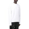 Off-White Men’ s SS22 Solid Color Logo Printing Round Neck Long Sleeves Version White
