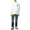 Off-White Men’ s SS22 Solid Color Logo Printing Round Neck Pullover Version White