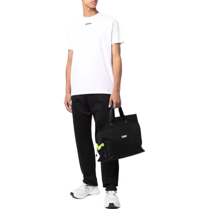 Off-White Men’ s SS22 Solid Color Logo Printing Round Neck Short Sleeve Version White T-Shirt
