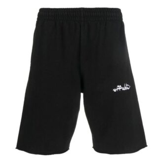 Off-White Men’ s SS22 Solid Color Logo Printing Sports Shorts Version Black Off-White Men’ s SS22 Solid Color Logo Printing Sports Shorts Version Black