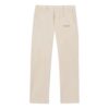 Off-White Men’ s SS22 Solid Color Logo Printing Straight Casual Pants/Trousers Beige