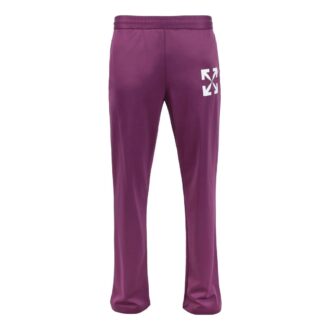 Off-White Men’ s SS22 Solid Color Logo Printing Straight-Leg Casual Pants/Trousers Loose Fit Purple Off-White Men’ s SS22 Solid Color Logo Printing Straight-Leg Casual Pants/Trousers Loose Fit Purple