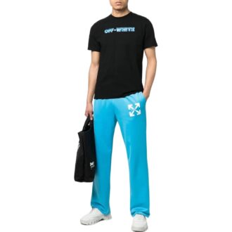 Off-White Men’ s SS22 Solid Color Logo Printing Straight Sports Pants/Trousers/Joggers Autumn Slim Fit Blue Off-White Men’ s SS22 Solid Color Logo Printing Straight Sports Pants/Trousers/Joggers Autumn Slim Fit Blue