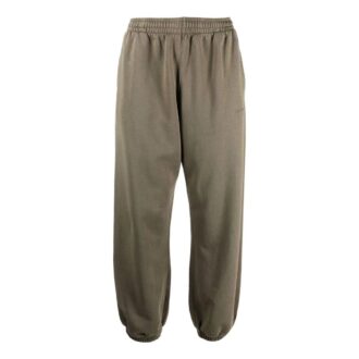 Off-White Men’ s SS22 Solid Color Loose Casual Long Pants/Trousers Green
