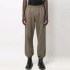 Off-White Men’ s SS22 Solid Color Loose Casual Long Pants/Trousers Green